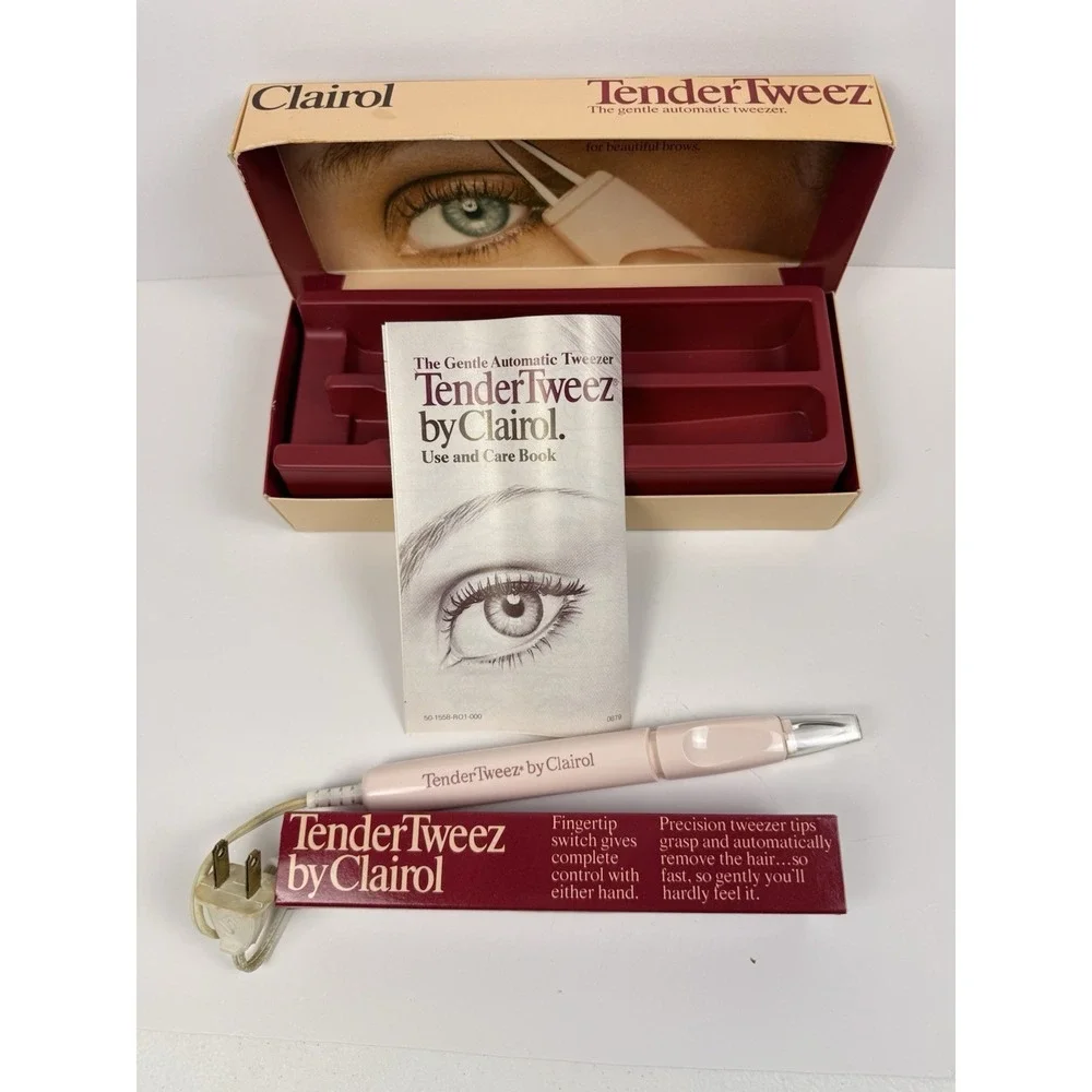 Vintage‎ 1977 Clairol TenderTweez PT-1 Electric Eyebrow Tweezer w/ Box TESTED